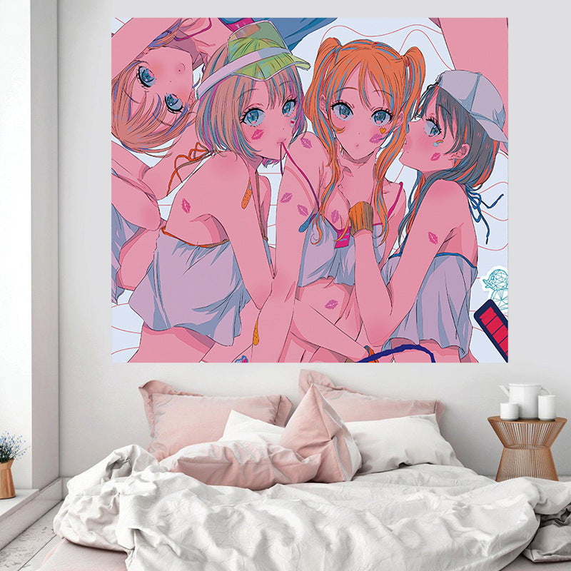 Two-Dimensional Girl Wall Decoration