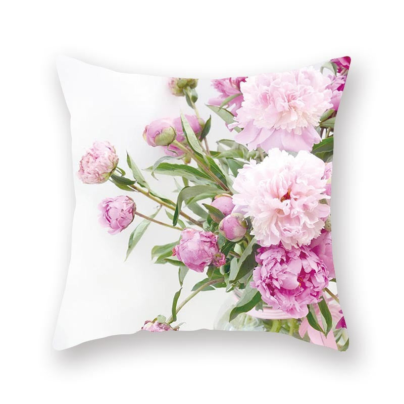 Watercolor Flower Pillow Digital Printing Car Office Pillow Cushion Wish Home