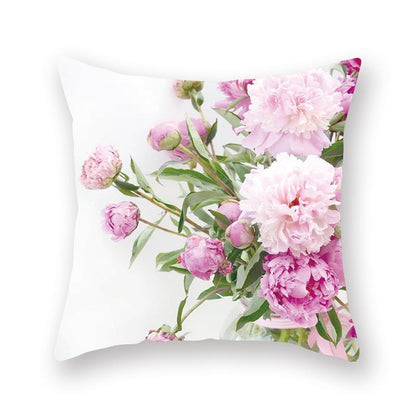 Watercolor Flower Pillow Digital Printing Car Office Pillow Cushion Wish Home