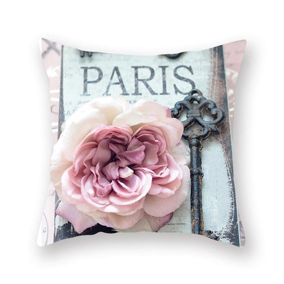 Watercolor Flower Pillow Digital Printing Car Office Pillow Cushion Wish Home