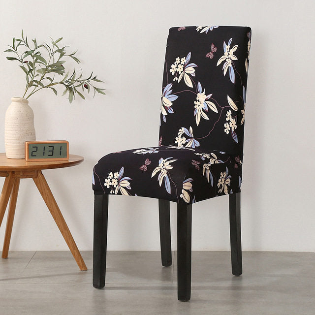 Spandex Elastic Printing Dining Chair Cover
