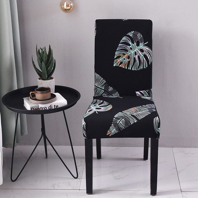 Spandex Elastic Printing Dining Chair Cover