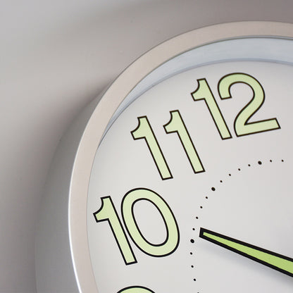 Luminous plastic wall clock