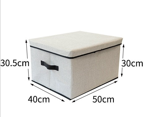 Washable fabric storage box with lid folding debris storage box