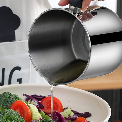 1pc Home Kitchen Container With Strainer Easy To Holding When Need Stainless Steel Made For Storage Cooking Oil And Grease 1.8L/ 60 Oz for hotels, restaurant, bulk kitchenware&tableware Eid Al-Adha Mubarak