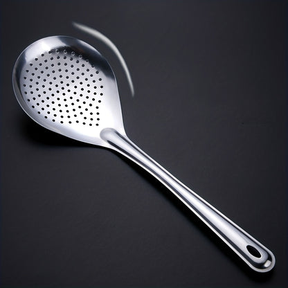 1pc Stainless Steel Large Colander Skimmer, Kitchen Strainer For Frying & Hot Pot, Draining Accessory For Cooking & Baking, Durable Utensil For Restaurant Use Eid Al-Adha Mubarak