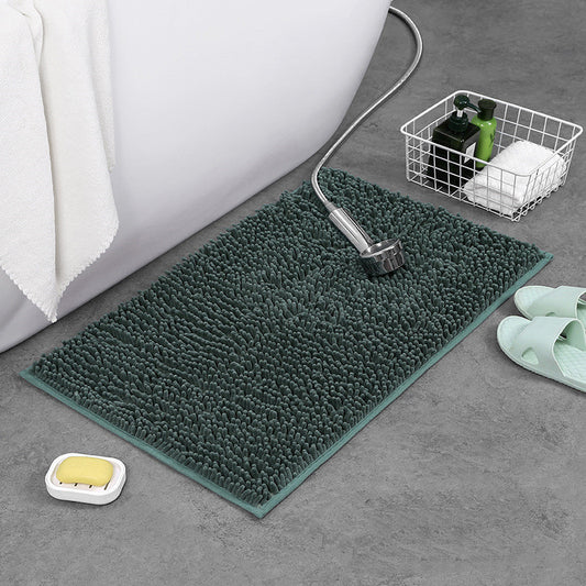 Chenille Pure Color Plush Carpet Floor Mat Bathroom Floor Towel Absorbent Foot Mat
