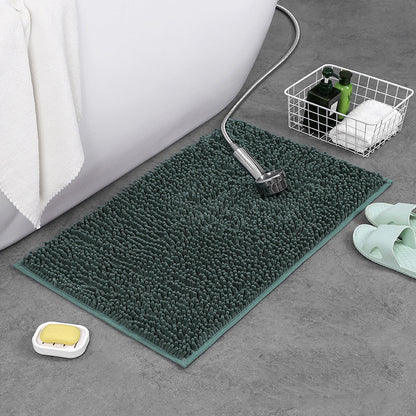 Chenille Pure Color Plush Carpet Floor Mat Bathroom Floor Towel Absorbent Foot Mat