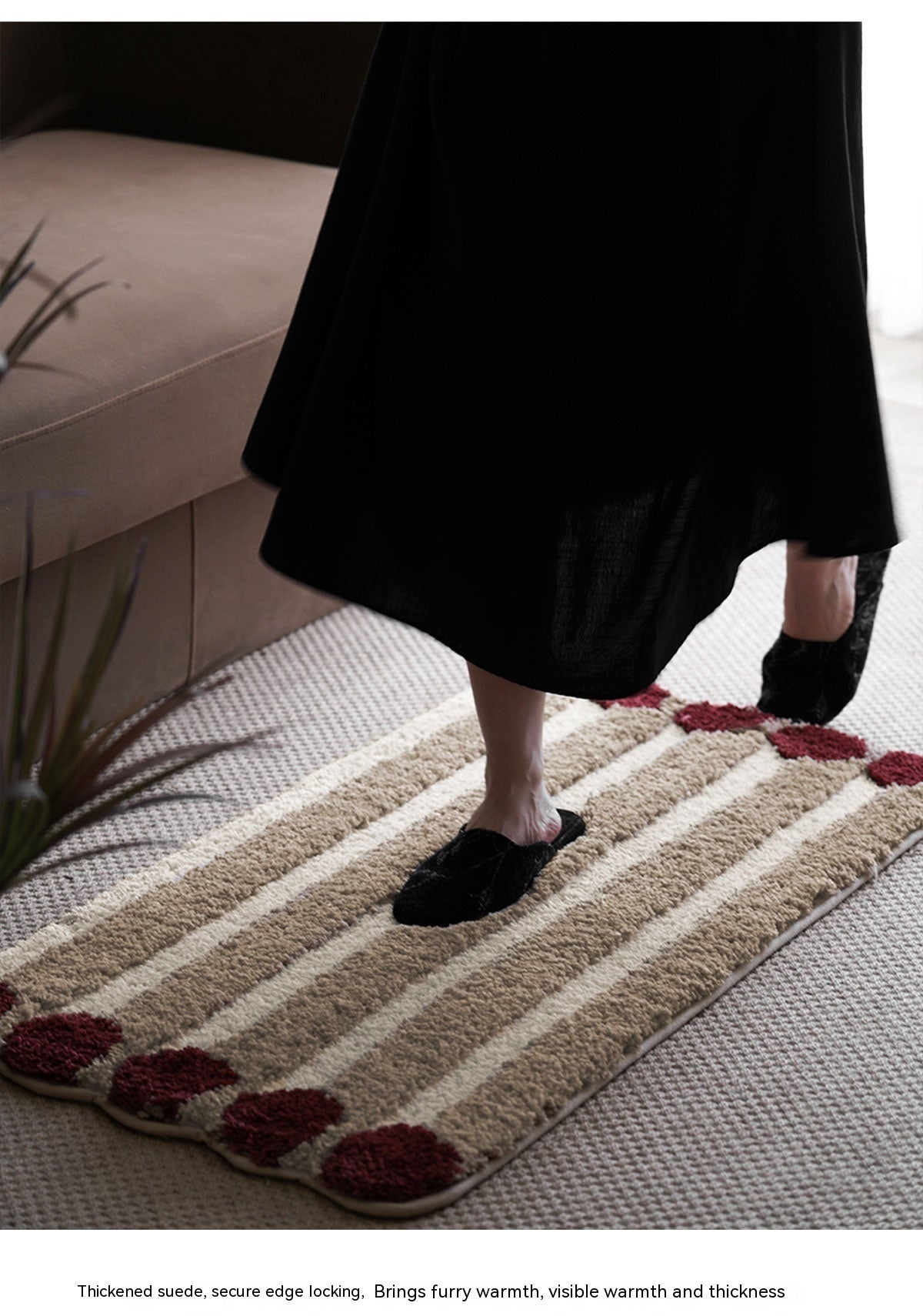 Polka Dot Floor Mat Home Living Room Entrance Cloakroom Bedroom Bedside Carpet Cute Bayeta