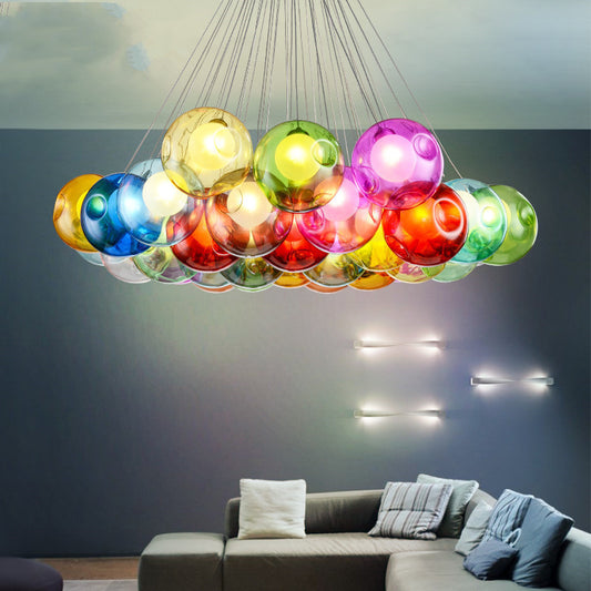 Creative Color Bubble Chandelier Dining Room