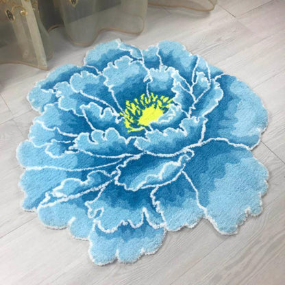 Red Peony Carpet Bath Mat