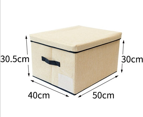 Washable fabric storage box with lid folding debris storage box