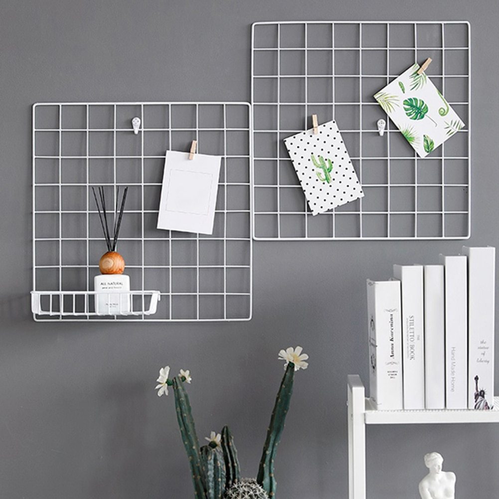 Grid wall storage rack