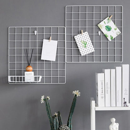 Grid wall storage rack