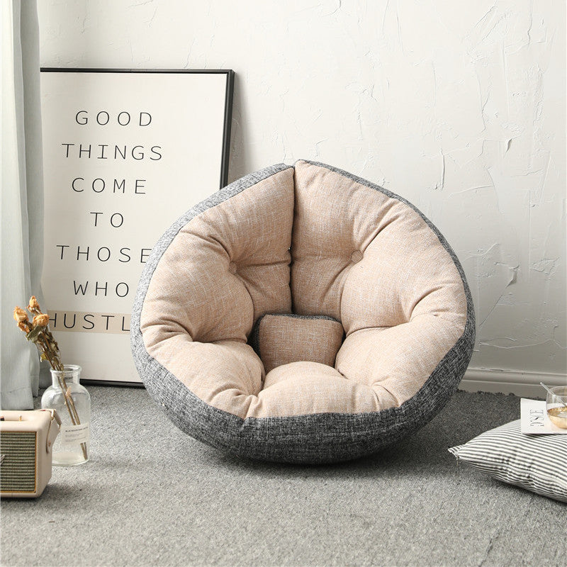 Folding Beanbag Fabric Sofa Small Family