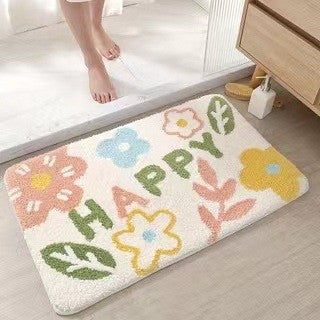 Bathroom Non-slip Decorative Cashmere-like Carpet Bathroom Absorbent Stain-resistant Floor Mat