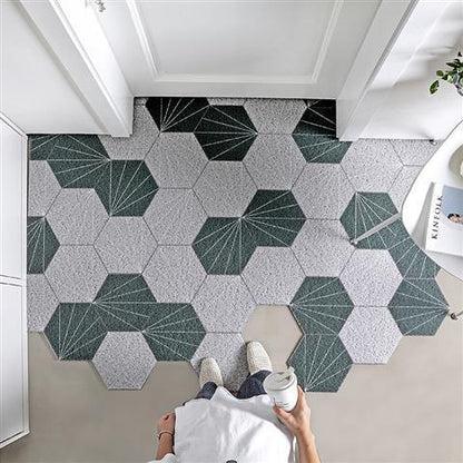Nordic Door Floor Mat Entryway Silk Ring Foot Carpet