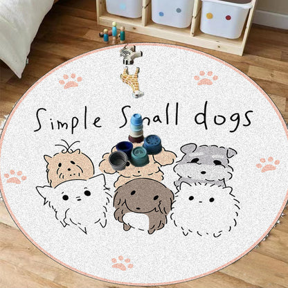 Round Carpet Bedroom Cute Floor Mat Bedside Climbing Pad Thickened