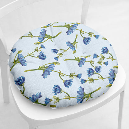 Daisy Thick Square Round Cotton Linen Chair Cushion