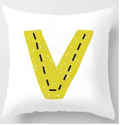 Cute Design Alphabet L Cushion Cover