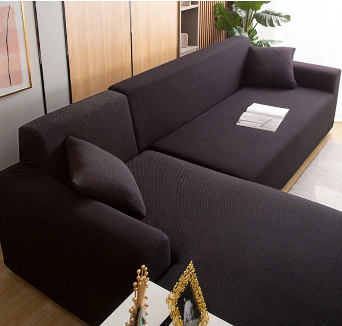 Knitted Polar Fleece Thickened Stretch Single And Double Three-seat Sofa Cover All-inclusive Cushion