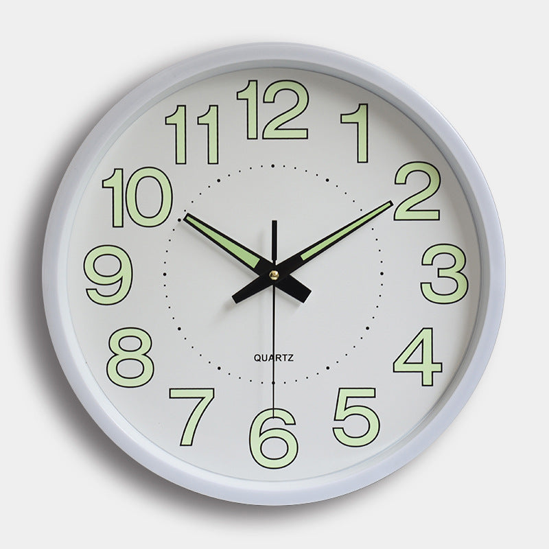 Luminous plastic wall clock