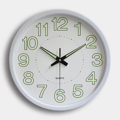 Luminous plastic wall clock