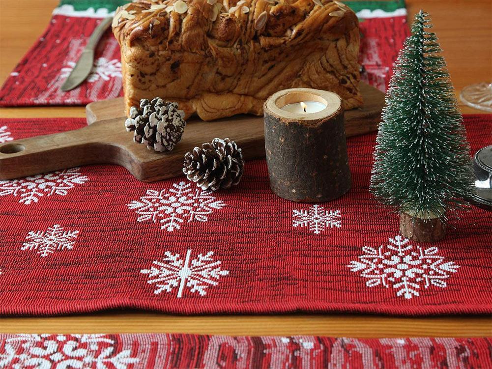 Embroidered Family Tablecloth Snowman Dining Table