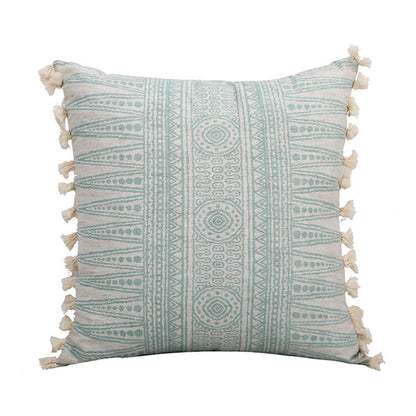 Printed woven tufted pillow cushion cover