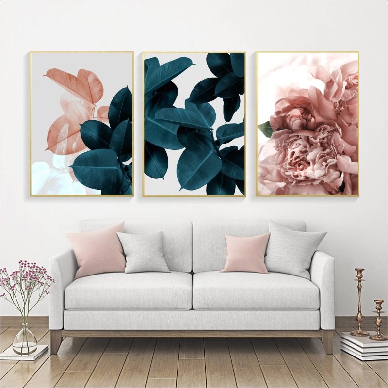 Bedroom painting peony frameless painting core