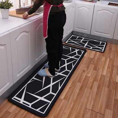 Kitchen carpet bathroom floral stripe floor mat