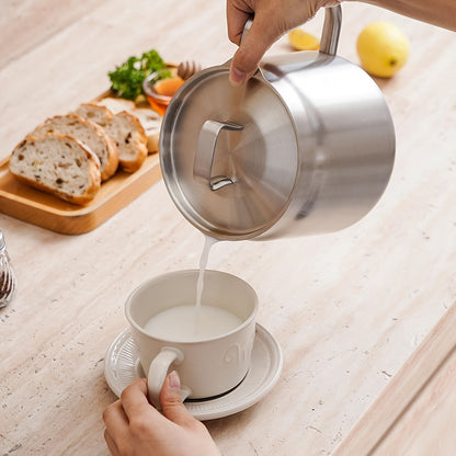 1pc, 304 Stainless Steel Oil Filter Pot with Mesh Strainer, Large Capacity, Leak-Proof, Dust Cover for Frying and Filtering