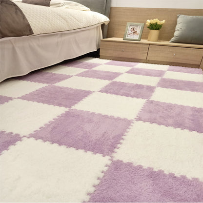Plush Carpet Bedroom Girly Style Room Bedside Princess Stain-resistant Easy To Care Whole Shop Mosaic Foam Floor Mat