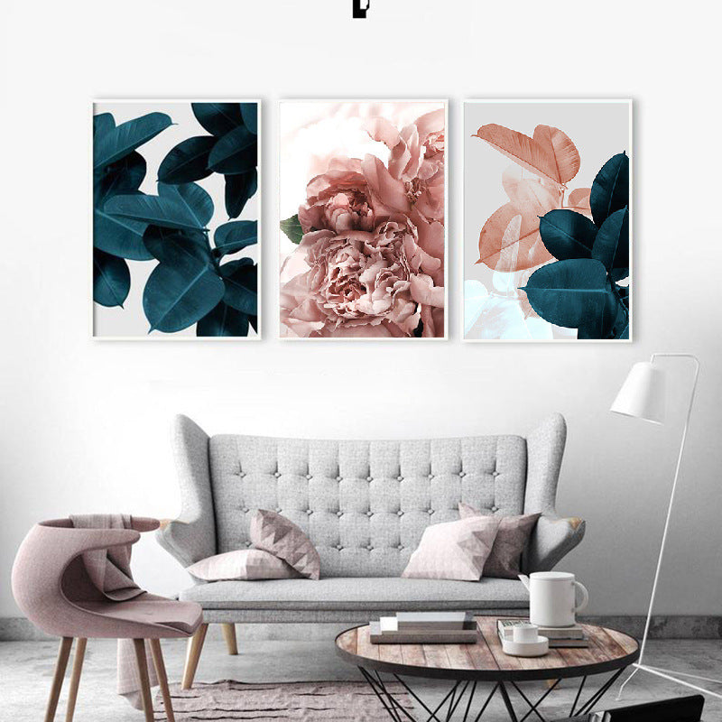 Bedroom painting peony frameless painting core