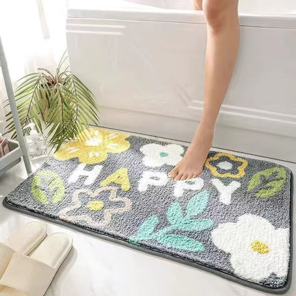 Bathroom Non-slip Decorative Cashmere-like Carpet Bathroom Absorbent Stain-resistant Floor Mat