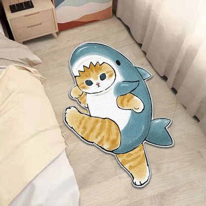 Cartoon Cute Cashmere Cat Simple Plush Floor Mat