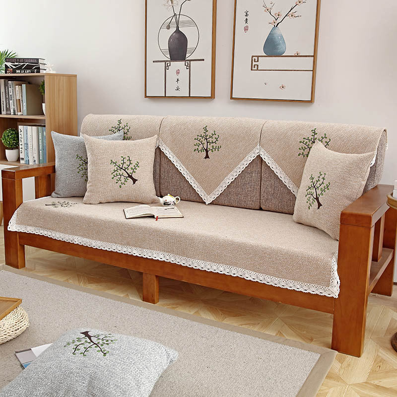 Four Seasons Fabric Cotton Linen Cushion Sofa Cover