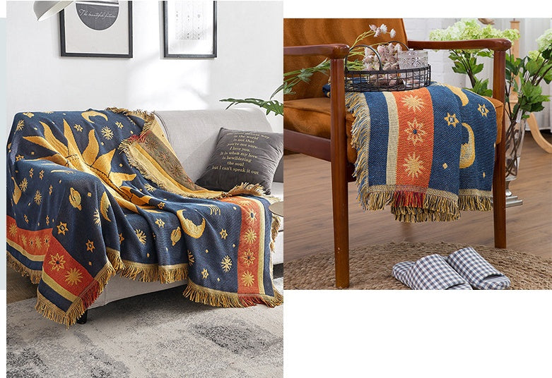 Apollo Style Sofa Blanket Knitted Cotton Thread Blanket Simple Sofa Cover Cover Thread Blanket