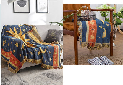 Apollo Style Sofa Blanket Knitted Cotton Thread Blanket Simple Sofa Cover Cover Thread Blanket