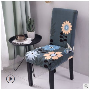 Spandex Elastic Printing Dining Chair Cover