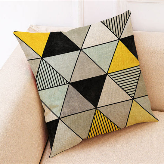 Marble Pattern Cotton And Linen Pillowcase Car Cushion