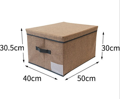 Washable fabric storage box with lid folding debris storage box