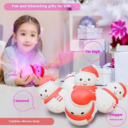 Snowman Silicone Pat Lamp Bedroom Decoration