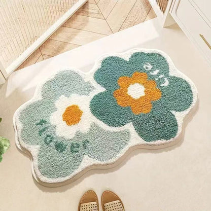 Bathroom Non-slip Decorative Cashmere-like Carpet Bathroom Absorbent Stain-resistant Floor Mat