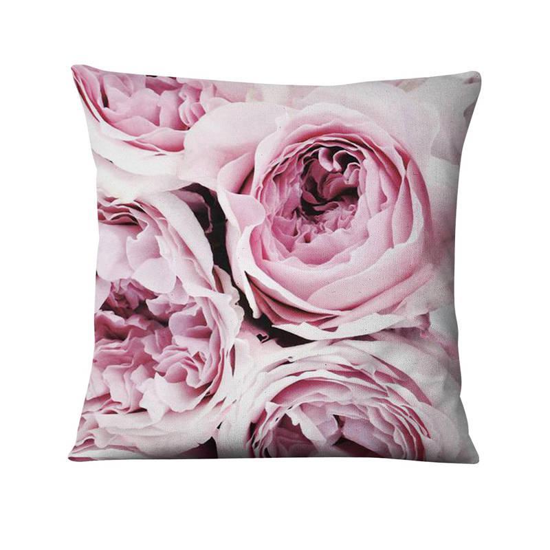 Floral Digital Print Pillowcase Green Plant Cushion Cover