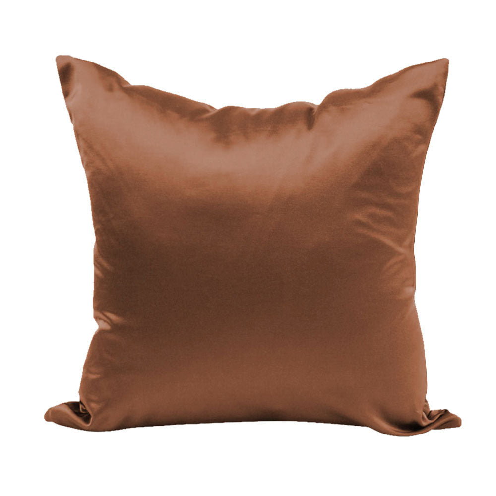 Solid Color Imitation Silk Sofa Cushion Cover