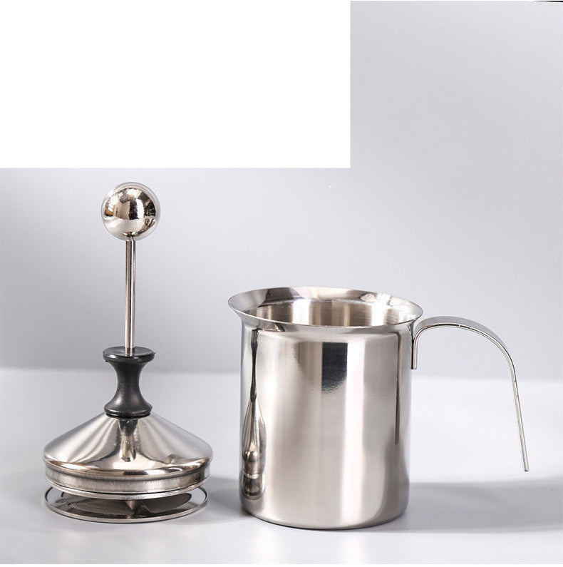 400ml Cappuccino Japanese Style Double Strainer Manual Milk Foam Coffee