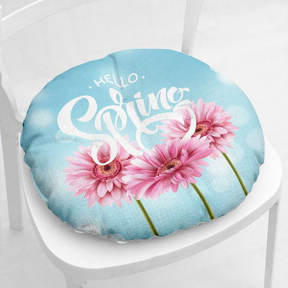 Daisy Thick Square Round Cotton Linen Chair Cushion