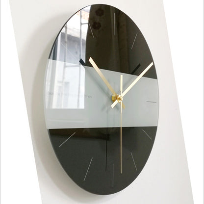 Tempered glass wall clock