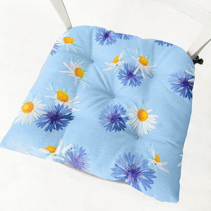 Daisy Thick Square Round Cotton Linen Chair Cushion